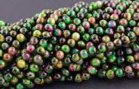 Multi watermelon tiger's eye beads tiger eye. 4mm 6mm 8mm 10mm 12mm round bead green red multi color Great quality full strand 15.5