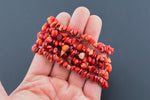 Red Coral Stretchy String Bracelet Natural Gemstone Crystal Bracelets Handmade Jewelry Bracelet Crystal Bracelet