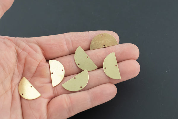 Brass earrings-Earring copper accessories-Earring connector-Brass earring charms-Earring pendant-Brass jewelry-Fan earrings-13x25mm