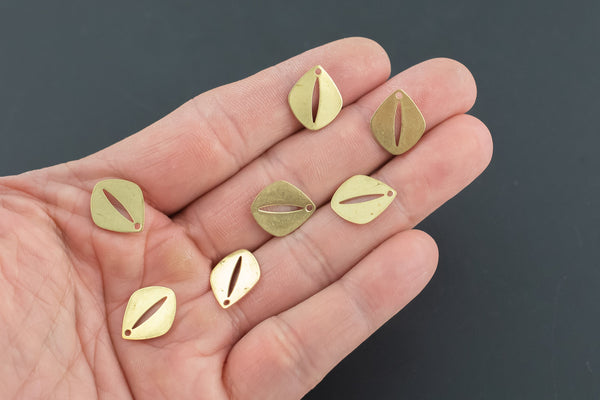 Brass earrings-Earring copper accessories-Brass earring charms-Earring connector-Brass jewelry- Marquee shape earrings- 13x16mm- ss01