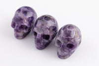 1 Pc Natural Amethyst Stone Skull Shape-  1.5 inches