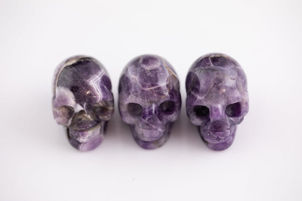 1 Pc Natural Amethyst Stone Skull Shape-  1.5 inches