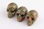 1 Pc Natural Unakite Stone Skull Shape- 1.5 inches