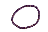 Purple Sea Sediment Jasper- 2x4mm Heishi Stretchy Bracelet- 7 inches