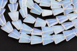 Opalite Quartz- Fan Shaped- Loose Beads- 16mm