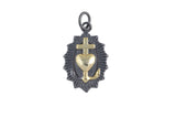 1 pc 18k Gold Pendant , Catholic Charms, Necklace Charms,  13x18mm