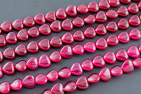 Ruby- JADE Puffy Heart- 12mm -Full Strand 15.5 inch Strand