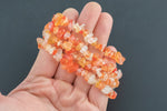 Light Colored Carnelian Stretchy String Bracelet Natural Gemstone Crystal Bracelets Handmade Jewelry Bracelet
