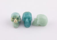 1 Pc Natural Amazonite Skull Skulls ~1" - Self Standing - Not Drilled