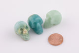 1 Pc Natural Amazonite Skull Skulls ~1" - Self Standing - Not Drilled