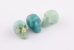 1 Pc Natural Amazonite Skull Skulls ~1" - Self Standing - Not Drilled