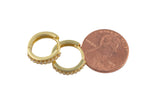 14mm 18kt Gold Huggie Hoops- 14mm CZ Hoop Earring with CZ Set- 1 pair per order Huggies