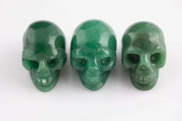 1 Pc Natural Green Aventurine Stone Skull Shape- 1.5 inches