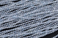 Natural Aquamarine Beads Full Strands 15.5 inches-2.5mm- Nice Size Hole-Clear-Diamond Cutting, High Facets-Nice Sparkly-Faceted Round