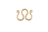 1 pc 18k Gold Clasp Closure , S Hook , Necklace Charms, 10x12mm