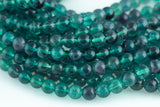Natural AAA  Fluorite Beads 6mm 8mm Round Polished Finish Purple Green Blue Fluorite Gemstone Beads 15.5" Strand Gemstone Beads