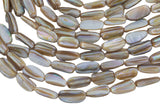 Natural Mother of Pearl, Oblong 8x18mm- Full 15.5 inch strand Gemstone Beads Shell Beads