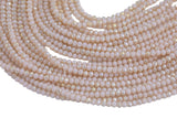3.5-4mm Crystal Rondelle 1 or 2 or 5 or 10 STRANDS- 13 inch strand- Champagne Peach