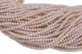 3.5-4mm Crystal Rondelle 1 or 2 or 5 or 10 STRANDS- 13 inch strand- Champagne Peach