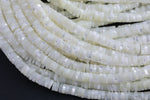 AAA Natural White Mother of Pearl 4mm 6mm 8mm Heishi Beads 15.5" Strand Shell Beads