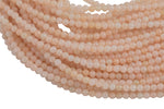 Peach Jade, High Quality in Smooth Round- 4mm -Full Strand 15.5 inch Strand
