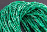 Green Jade cube beads 4mm Smooth Square Cube Dice Beads 15.5" Strand