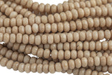 6mm or 8mm- JADE Faceted Rondelle- Single or Bulk- 15.5" - Tan -Full Strand 15.5 inch Strand