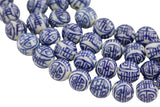 10mm and 12mm Ceramic Smooth Round-11.5 inches per strand-  Porcelain Happiness Character