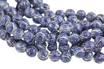 10mm and 12mm Ceramic Smooth Round-11.5 inches per strand-  Porcelain Happiness Character