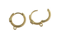 4pc 2 pairs Earring Hoops Huggie Huggies 14k Gold Plated 14mm, Small Hoops, Hoop Earrings, Light Hoops