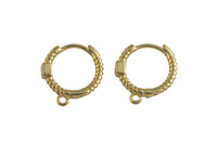 4pc 2 pairs Earring Hoops Huggie Huggies 14k Gold Plated 14mm, Small Hoops, Hoop Earrings, Light Hoops