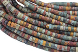 Picasso Jasper Heishi Discs Beads 2x4mm 3x6mm 15.5" Strand