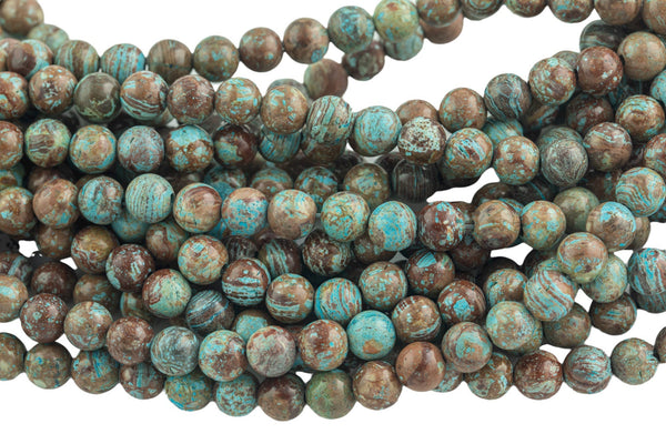LARGE-HOLE beads!!! 8mm or 10mm Smooth round. 2mm hole. 7-8" strands. Flower agate. Big Hole Beads