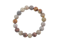 Natural Crazy Agate Matte Round Size 6mm and 8mm- Handmade In USA- approx. 7" Bracelet Crystal Bracelet