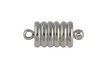 Rhodium Strong Magnetic Clasps Round Size 7x17mm