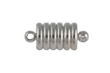 Rhodium Strong Magnetic Clasps Round Size 7x17mm