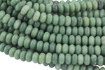 Green Jade - High Quality in Roundel, 6mm, 8mm- Full 15.5 Inch Strand-15.5 inch Strand Smooth Gemstone Beads