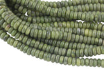 Green Olive Jade - High Quality in Roundel, 6mm, 8mm- Full 15.5 Inch Strand-15.5 inch Strand Smooth Gemstone Beads