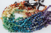 15" Natural Chakra Gemstone Chips Beads 6mm - 8mm - 15 inch Strand Gemstone Beads