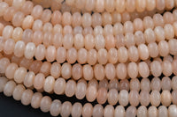 Peach Aventurine- High Quality in Roundel, 6mm, 8mm- Full 15.5 Inch Strand-15.5 inch Strand Smooth Gemstone Beads