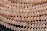 Peach Aventurine- High Quality in Roundel, 6mm, 8mm- Full 15.5 Inch Strand-15.5 inch Strand Smooth Gemstone Beads