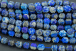 AAA Natural Lapis 5-6mm Beads Faceted Energy Prism Double Terminated Point Cut 15.5" Strand