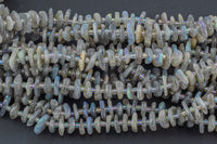 Natural Labradorite Smooth Freeform Roundel Chip Beads 15.5" Strand