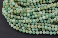 Natural Amazonite Beads Full Strands-15.5 inches-6mm Nice Size Hole-Diamond Cutting, High Facets-Nice and Sparkly-Faceted Round