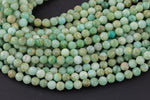 Natural Amazonite Beads Full Strands-15.5 inches-6mm Nice Size Hole-Diamond Cutting, High Facets-Nice and Sparkly-Faceted Round