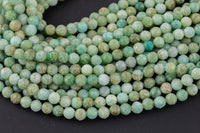 Natural Amazonite Beads Full Strands-15.5 inches-6mm Nice Size Hole-Diamond Cutting, High Facets-Nice and Sparkly-Faceted Round