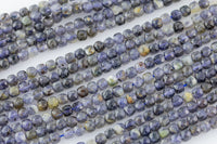 Natural Iolite Faceted Faceted Cube Beads Size 4-5mm 7.5" Strand