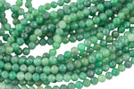 Natural Mongolian Jade Beads Full Strands-15.5 inches-5mm Nice Size Hole-Diamond Cutting, High Facets-Nice and Sparkly-Faceted Round