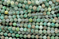 Natural Amazonite Full Strands-15.5 inches-3mm-  Nice Size Hole-  Diamond Cutting, High Facets- Nice and Sparkly- Faceted Round