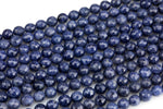 Natural Sapphire in full strands, Facetd Round- 5mm, 6mm, 8mm- Full 15.5 Inch strand AAA Quality Gemstone Beads